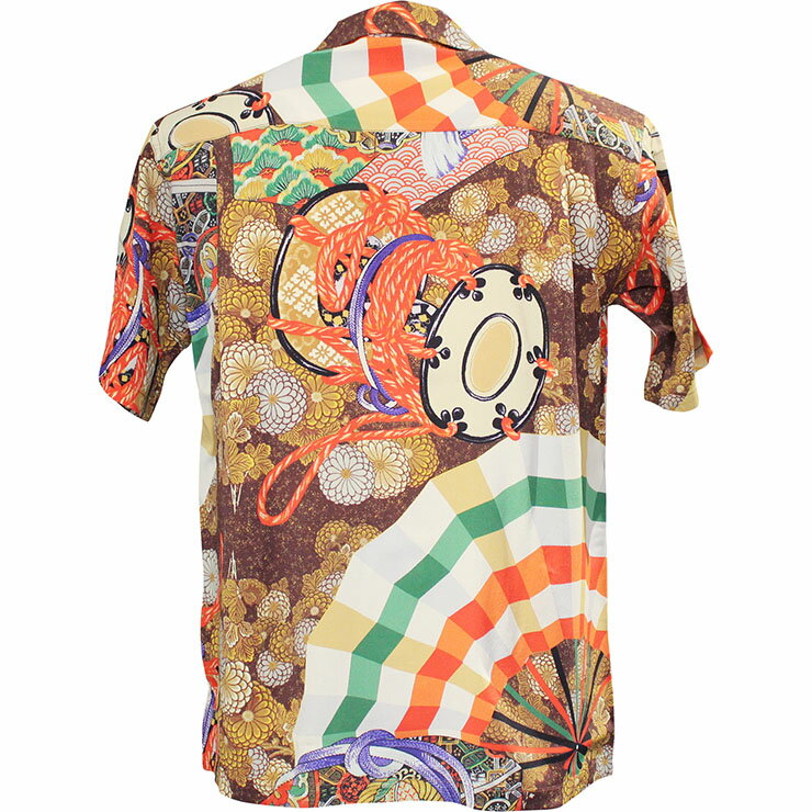 SUN SURF（サンサーフ）アロハシャツ HAWAIIAN SHIRT『SPECIAL EDITION/MIKAGURA』SS39271-138 Brown｜50s復刻柄 メンズ 開襟シャツ｜ヴィンテージ風 ハワイアン レーヨンシャツ 半袖｜リゾートシャツ おしゃれ 夏コーデに｜送料無料