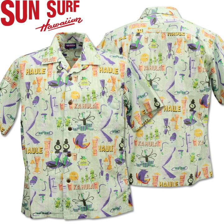 SUN SURF（サンサーフ）OPEN SHIRT『HULA FESTA by SHAG』SS38189-105 Off White