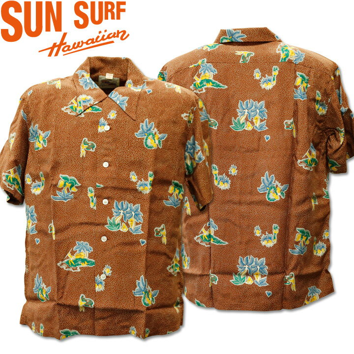 Rakuten - Duke Kahanamoku（デューク カハナモク）HAWAIIAN SHIRT アロハシャツ『SPECIAL EDITION/DUKE'S POLKA-DOTS』DK38677-138 Brown｜50s復刻柄 メンズ 開襟シャツ｜ヴィンテージ風 ハワイアン レーヨンシャツ 半袖｜リゾートシャツ おしゃれ 夏コーデに｜送料無料