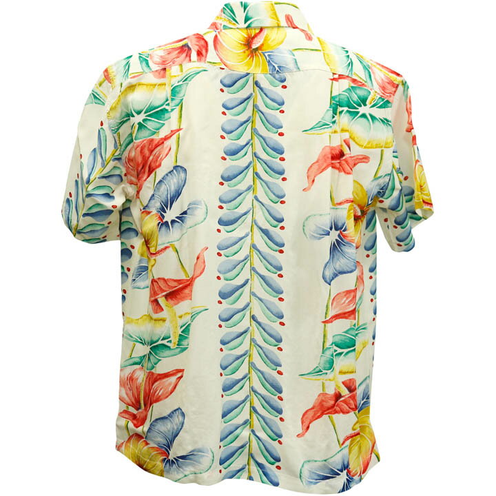 SUN SURF（サンサーフ）アロハシャツ HAWAIIAN SHIRT『SPECIAL EDITION/ANTHURIUM』SS38867-105 Off White｜50s復刻柄 メンズ 開襟シャツ｜ヴィンテージ風 ハワイアン レーヨンシャツ 半袖｜リゾートシャツ おしゃれ 夏コーデに｜送料無料