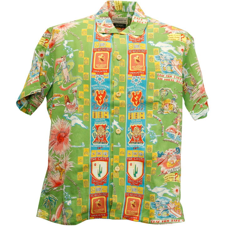 SUN SURF（サンサーフ）アロハシャツ HAWAIIAN SHIRT『SPECIAL EDITION/TROPIC LIGHTNING』SS38869-145 Green｜50s復刻柄 メンズ 開襟シャツ｜ヴィンテージ風 ハワイアン レーヨンシャツ 半袖｜リゾートシャツ おしゃれ 夏コーデに｜送料無料