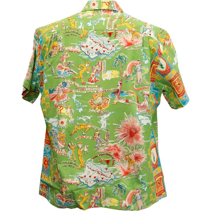 SUN SURF（サンサーフ）アロハシャツ HAWAIIAN SHIRT『SPECIAL EDITION/TROPIC LIGHTNING』SS38869-145 Green｜50s復刻柄 メンズ 開襟シャツ｜ヴィンテージ風 ハワイアン レーヨンシャツ 半袖｜リゾートシャツ おしゃれ 夏コーデに｜送料無料