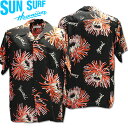 SUN SURF（サンサーフ）アロハシャツ HAWAIIAN SHIRT『ISLAND BLOOM』SS39028-119 Black