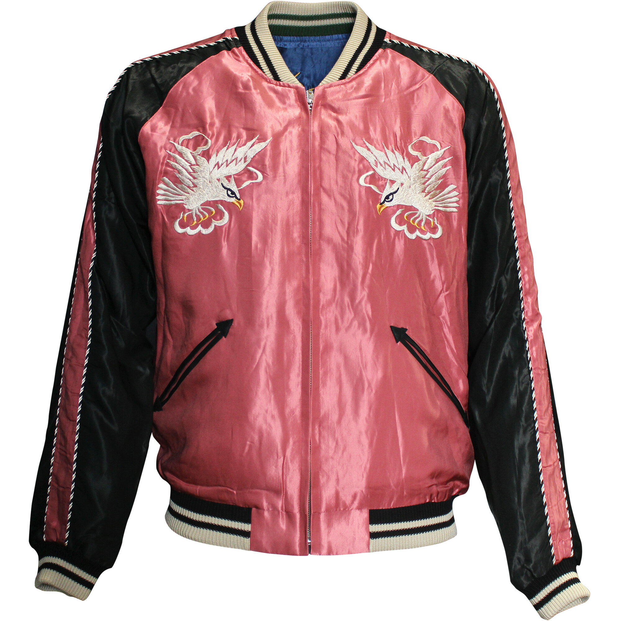 TAILOR TOYO（テーラー東洋）スカジャン ACETATE SUKA『WHITE EAGLE × LANDSCAPE』TT15682-165 Pink/Blue