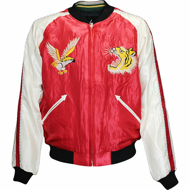 TAILOR TOYO（テーラー東洋）スカジャン ACETATE SUKA『ROARING TIGER × EAGLE』TT15390-165 Red/Black