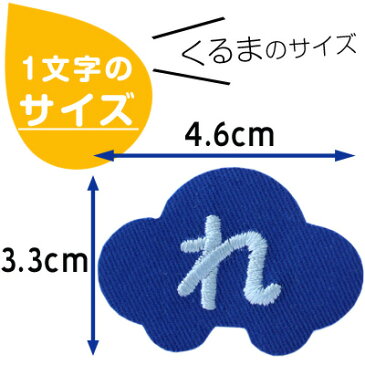 お名前ワッペン『くるま』名前ワッペン お名前シール 名前シール アイロン ワッペン アップリケ 入園 入学 名前 ひらがな ランキング入賞 参観日 運動会 保育園 幼稚園 小学校 名前 1文字 スモック 体操服 進学 進級 お名前