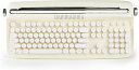 YUNZII ACTTO B503 無線タイプライターキーボード レトロ Bluetooth マルチデバイス対応 スタンド一体型 ワイヤレスキーボード誕生日 ギフト 日本語説明書付き(B503、バターアイボリー)