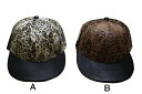 BB キャップ レオパード Bg 【 メンズ / ストリート / PUレザー / レゲエ / ヒップホップ / ヒョウ柄 / 豹柄 / B系 / BB CAP / スナップバック / あす楽 】