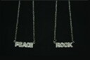 ラインストーン ネックレス PEACE & ROCK for girls 【 レディース アクセサリー / ガールズ / ストリート / チョーカー / B系 / レゲエ / HIPHOP / ヒップホップ / ロック / メール便可 / あす楽 】