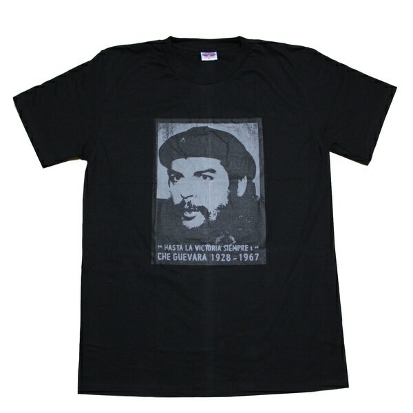 楽天メリケンマーケット Street wearチェ・ゲバラ Tシャツ CHE GUEVARA BLK bk035 【 黒 / メンズ ファッション / ストリート / チェゲバラ　革命 / メール便可 / あす楽 】