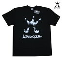 KINGSIZE Tシャツ MAIN LOGO PATTEN TEE KSSU17-T01 BLKxSMOKE ブラック スモーク 【 2017 キングサイズ Tシャツ / メンズ / レゲエ / B系 / スケーター / メール便可 / あす楽 】
