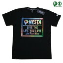 NESTA Tシャツ スペクトル レインボー ロゴTee BLK 192NB1010 ブラック 【 2019 Tシャツ / ネスタ Tシャツ / メンズ / ラメ / レゲエ / B系 / スケーター / ネスタブランド / NESTABRAND / メール便可 / あす楽 】