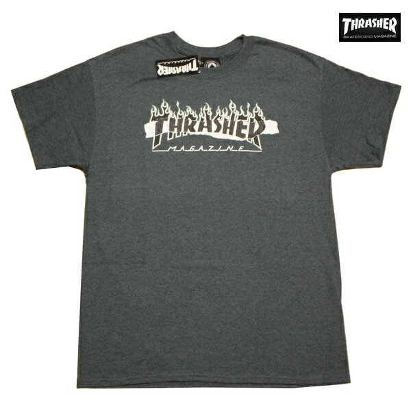 THRASHER Tシャツ RIPPED TEE D.H 311211 【 2019 メンズ / スラッシャー Tシャツ / USA モデル スケーター / ストリート / サーフ / スケート / スラッシャー 半袖 / レゲエ / メール便可 / あす楽 】