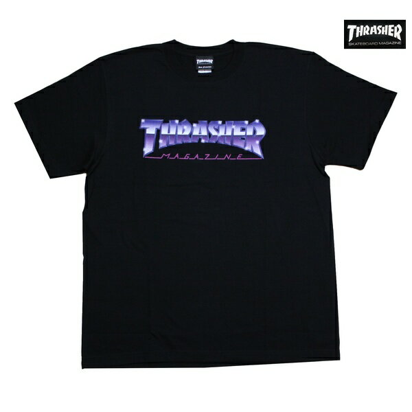 楽天メリケンマーケット Street wearTHRASHER Tシャツ MIDNIGHT CHROME TEE TH91228 ブラック BLK 【 2019 メンズ / スラッシャー Tシャツ ロゴ / スケーター / ストリート / サーフ / スケート / スラッシャー 半袖 / レゲエ / メール便可 / あす楽 】