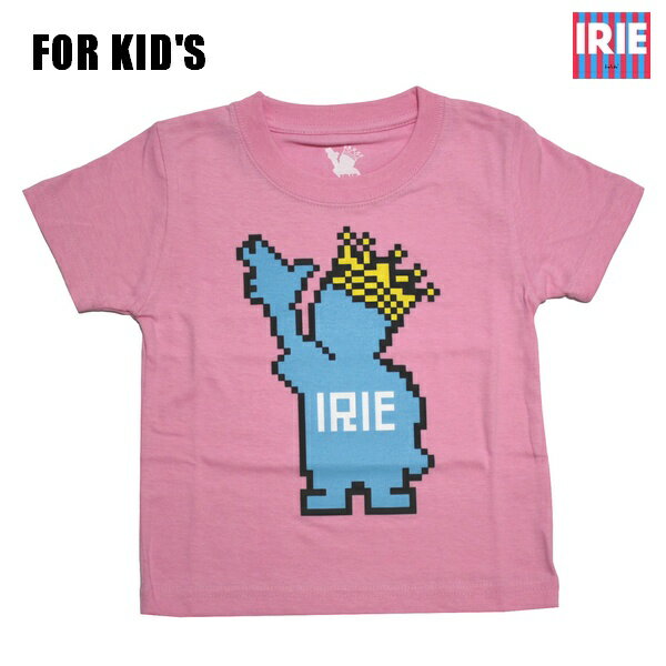 IRIE キッズTシャツ PIXEL POWKING KIDS TEE PNK IKHA19006 ピンク 【 2019 アイリー キッズ lrie Life / 子供服 Tシャツ / レゲエ / メンズ / レゲエ / ストリート / B系 / スケーター / アイリーライフ / サーフ / メール便可 / あす楽 】