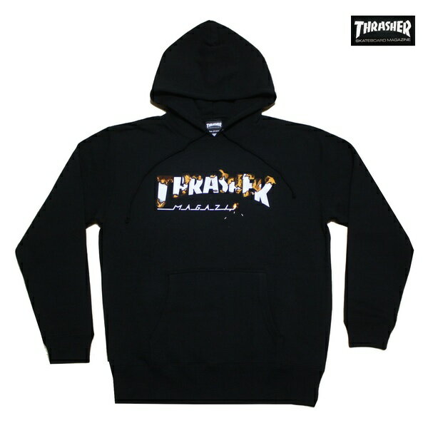 THRASHER パーカー HOODIE BLK TH95219 ブラック 【 2019 メンズ / スラッシャー パーカー / スウェット / スケーター / ストリート / スケボー スケート / あす楽 】