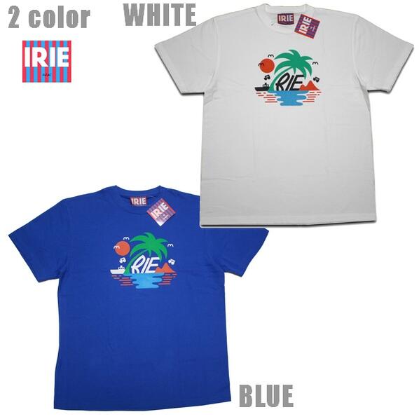 IRIE Tシャツ THE ISLAND TEE IRSS20047 ホワイト ブルー 【 2020 アイリー lrie Life / レゲエ / メンズ ファッション / アイリー Tシャツ / レゲエ / ストリート / B系 / スケーター / アイ…