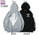 IRIE パーカー BONE HOODIE IRAW22037 グレー ブラック