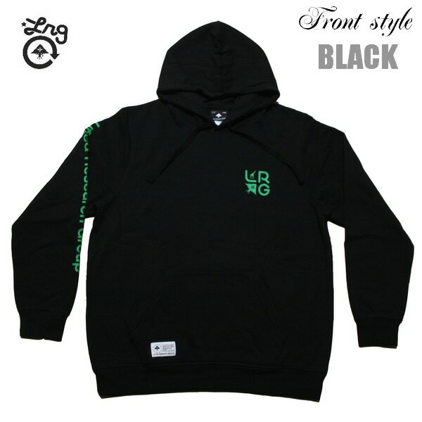 LRG パーカー STACKED MULTI LOGO FLEECE HOODY HO22 L24DMLOXX ブラック 黒