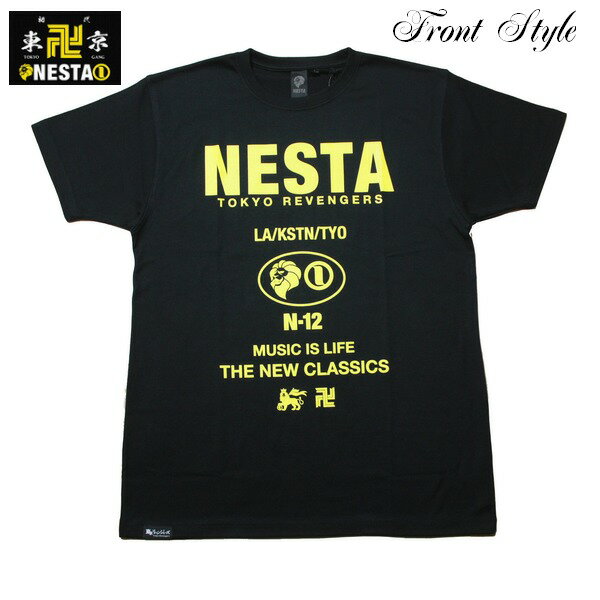 楽天メリケンマーケット Street wearNESTA Tシャツ 東京リベンジャーズ コラボTEE マイキーT ドライJPN加工 ブラック 黒 222NB1011B 【 2022 メンズ Tシャツ 佐野万次郎 / ネスタ 半袖 / レゲエ / B系 サーフ / スケーター / ネスタブランド / NESTABRAND / メール便可 / あす楽 】