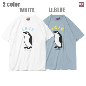 IRIE TシャツIRIE PENGUIN TEE IRSS23043 ホワイト ライトブルー 白 青【 2023 アイリー lrie Life / レゲエ / メンズ / アイリー Tシャツ / レゲエ ダンス / ジャマイカ ストリート / B系 / スケーター / アイリーライフ / サーフ ペンギン / メール便可 / あす楽 】