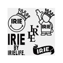 IRIE カッティングステッカー CUTTING STICKER SET IRSS24001 ブラック 黒【 2024 アイリー lrie Life / レゲエ / 車 バイク ギター サーフボード / アイリー ステッカー シール / レゲエ / ストリート / ラスタ / スケーター / アイリーライフ / メール便可 / あす楽 】