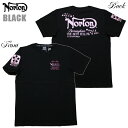 Norton Tシャツ サクラシャイニーTEE 242N1029 ブラック 黒 桜【 2024 Tシャツ / ノートン 半袖 / メンズ / バイカー バイク / ストリート / アパレル 服 / メール便可 / あす楽 】