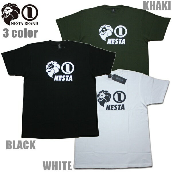NESTA Tシャツ JAPAN加工フロントスリーアイコンTEE 262NB1011 ホワイト ブラック カーキ 黒 白 【 2026 メンズ Tシャツ / ネスタ 半袖 / レゲエ / ジャマイカ B系 / スケーター / ネスタブランド / NESTABRAND / メール便可 / あす楽 】