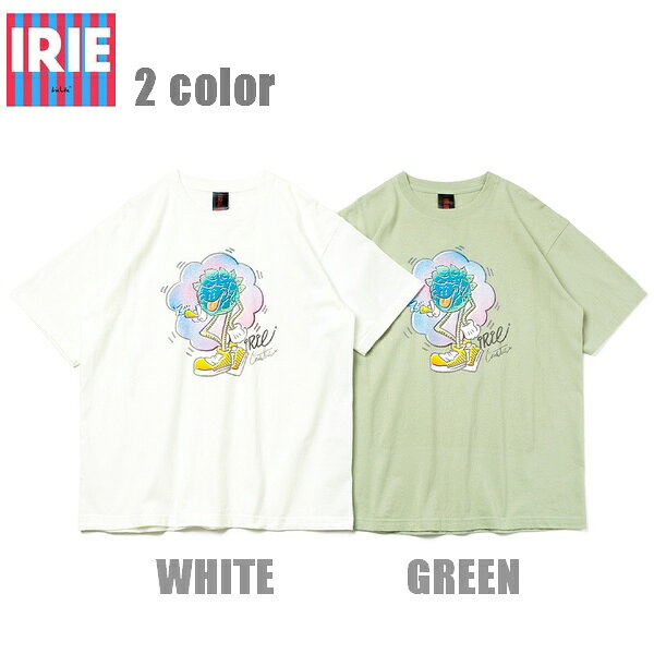 IRIE Tシャツ JOINTAくん TEE IRSS26-015 ホワイト グリーン 白 緑【 2026 アイリー lrie Life / レゲエ / メンズ / アイリー Tシャツ / レゲエ ダンス / ジャマイカ ストリート / B系 / アイリーライフ / サーフ / メール便可 / あす着可 】