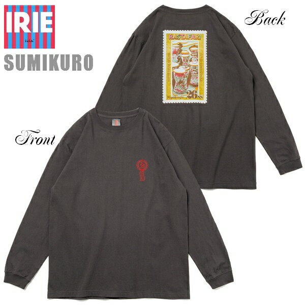 IRIE 長袖Tシャツ RIDDIM STAMP L/S TEE IRSS26-017 スミクロ SUMIKURO 炭黒【 2026 アイリー lrie Life ロンT / ロゴ / レゲエ REGGAE ジャマイカ / メンズ / 長袖 / ストリート / B系 / スケーター / サーフ / メール便可 / あす楽 】