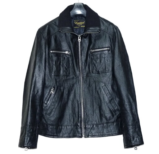 【中古】HOUSTON ヒューストン ハイネック レザー ジャケット 38 (M) 【中古】HOUSTON ヒューストン ハイネック レザー ジャケット 38 (M)