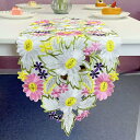 テーブルランナー ランチョンマット シンプル テーブルクロス 欧風 田園 おしゃれ 花柄 刺繍 透かし彫り テーブルセンター 軽量 多用途 業務用 インテリア ...