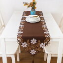 テーブルランナー 食卓ランナー テーブルセンター おしゃれ 花柄 刺繍 厚手 フリンジ付き 汚れ防止 テーブルクロス 耐久性 軽量 食卓カバー 多用途 食卓飾り...