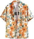 春夏 カジュアルシャツ 半袖 メンズ アロハシャツ 涼しい 通気 柄付き おしゃれ 大きいサイズ M-5XL