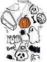 アロハシャツ メンズ ビーチシャツ 半袖シャツ 和柄 花柄 通気 速乾 軽量 ハロウィン UVカット 柄シャツ メンズ ハロウィン 衣装 かぼちゃ 大きいサイズ...