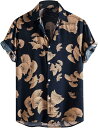 半袖 メンズ ボタン アロハシャツ 通気 速乾 花柄シャツ ハワイアンシャツ ビーチシャツ おおきいサイズ メンズシャツ カジュアル ファッション 夏服 旅行 リゾート ビーチ 海水浴 カッコイイ(4)