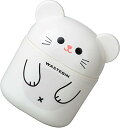 ミニ ゴミ箱 缶 かわいい くま ちっちゃい ゴミ箱 缶 フリップ ふた付き デスクトップ ごみ 缶 小 オフィス用 くずかご くず 学校用 ビン 寮 白 寝室 飾り(3)