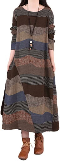 レディース ワンピース スカート ワンピース・チュニック ロング マキシ 丈 シンプル 長袖 カジュアル ゆったり 春服 秋服 レディース ワンピース スカート ワンピース・チュニック ロング マキシ 丈 シンプル 長袖 カジュアル ゆったり 春服 秋服