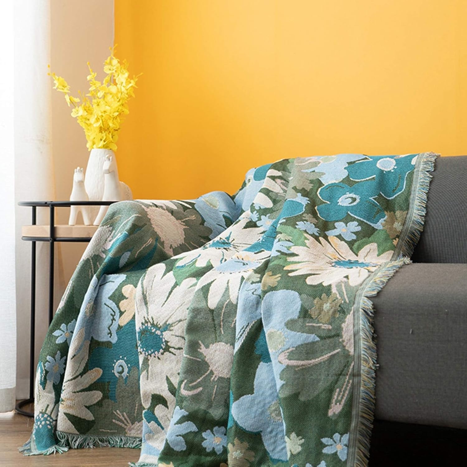 北欧風 ソファカバー 2人掛け カラー 3人掛け ネイティブ柄 ブランケット マルチカバー ソファカバー おしゃれ フリンジ付き 綿 ひざ掛け 130*180cm ベッドカバー 毛布 カーペット 大き