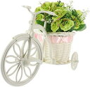 1Pc 自転車 花 ユーカリ ブーケ 植物 鉢 室内用 ミニ かご 造花 花瓶 造花 植木 台 花 造花 自転車 アレンジメント 花 花 小 ホルダー