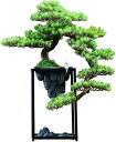 人工観葉植物 人工ツリー盆栽中国禅園の風景盆栽の装飾ロッキーメタルブラケット白い陶磁器の肖像画のリビングルームとオフィスのデスクトップの装飾 人工盆栽