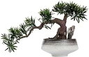 人工鉢植え 人工盆栽 フェイクツリー 人工芝 天然石 セラミック植木鉢 人工観葉植物