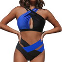 水着 レディース 上下 二点セット タンキニ 競泳 オーバーウェア ビキニ bikini セパレーツ 無地 ビキニセット(4)