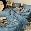 購入15%-30%OFF 夏掛け布団 布団カバー 春夏秋 無地 接触冷感 優しい肌触り シルクみたい艶 刺繍字母 カバーセット 静電気防止 着脱簡単 抗菌防臭 ...