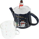 1 セット クリスマスケトルカップ ミルクカップ クリスマスをテーマにしたティーポット 陶器の茶器セ