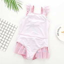 女の子 水着 ワンピース キッズ ガールズ スクール水着 スイムウェア キャップ付き 競泳水着 UVカット かわいい 柔