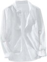 シャツ メンズ 長袖 大きいサイズ 5xl リネンボタンTポケット袖綿コードゆったり男性用プラス中長シャツ男性用シャツ ワイシャツ