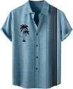 メンズ半袖シャツ アロハシャツ キューバシャツ カジュアルシャツ 夏服 ストライプシャツ サマーカーディガン おおきいサイズ 柄シ