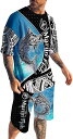 夏服 ジャージ メンズ 上下セット 半袖 グラデーション 半袖tシャツ 大きいサイズ ゆったり 格子柄 お洒落 スポーツウェア カ