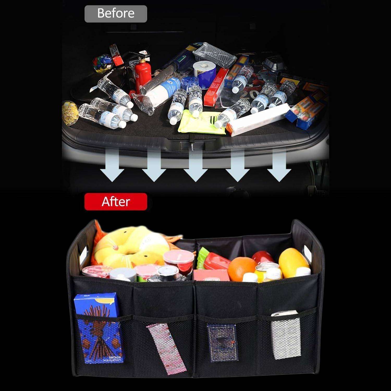 車のトランク収納ボックス、 車のトランクオーガナイザー車のトランク収納ボックス自動車カーゴオーガナイザーオックス布折りたたみ車の収